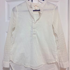 COPY - H&M off-white band collar shirt